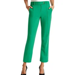 Petites Pocket Cotton Straight Leg Pants