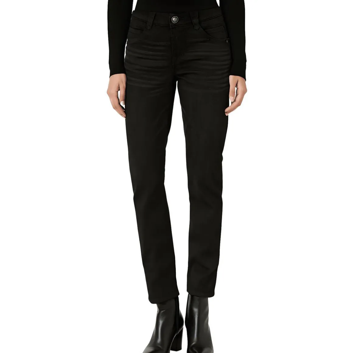 Petites Pocket Denim Straight Leg Jeans