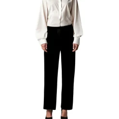 Petites Pocket Velvet Straight Leg Pants