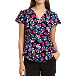 Petites Printed Crepe Blouse