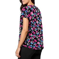 Petites Printed Crepe Blouse