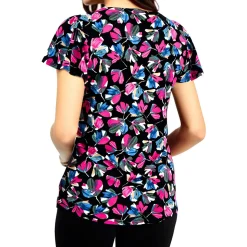 Petites Printed Crepe Blouse