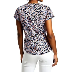 Petites Printed Crepe Blouse