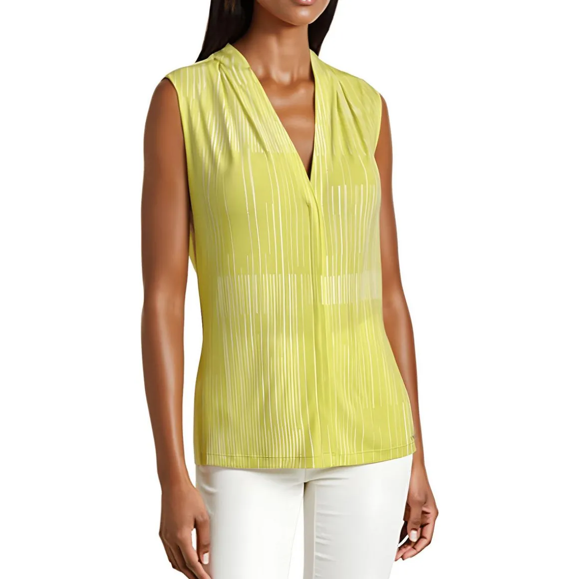 Petites Printed Surplice Blouse