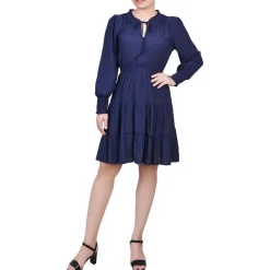 Petites Ruffled Shift Dress