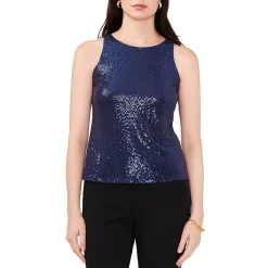 Petites Sequined Sleeveless Pullover Top