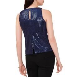 Petites Sequined Sleeveless Pullover Top