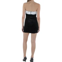 Petites Shimmer Velvet Mini Dress