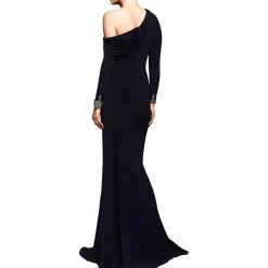 Petites Slit Evening Dress