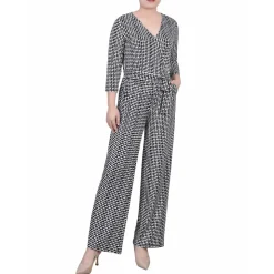 Petites Solid Wide Leg Jumpsuit