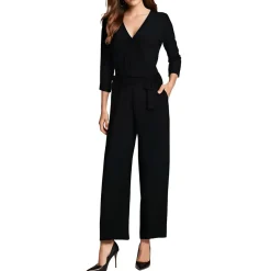 Petites Solid Wide Leg Jumpsuit