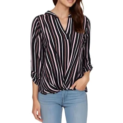 Petites Surplice Printed Blouse