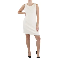Petites Textured Crepe Sheath Dress