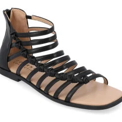 Petrra Faux Leather Ankle Gladiator Sandals