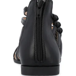 Petrra Faux Leather Ankle Gladiator Sandals