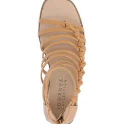 Petrra Faux Leather Ankle Gladiator Sandals