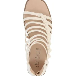 Petrra Faux Leather Ankle Gladiator Sandals