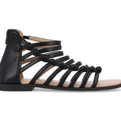 Petrra Faux Leather Ankle Gladiator Sandals