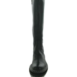 Phrancie Zipper Leather Knee-High Boots