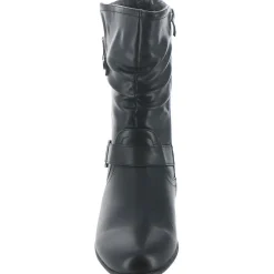 Phyllis Faux Leather Zip Up Mid-Calf Boots