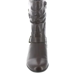 Phyllis Faux Leather Zip Up Mid-Calf Boots