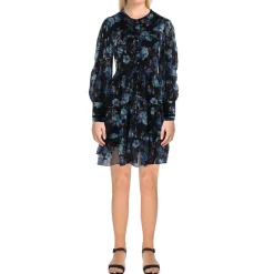 Picot Trim Ladder Stitch Shirtdress