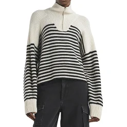 Pierce Cashmere Striped Pullover Sweater