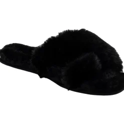 Pillar Faux Fur Slip On Slide Sandals