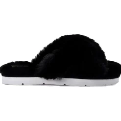 Pillar Faux Fur Slip On Slide Sandals