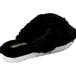 Pillar Faux Fur Slip On Slide Sandals