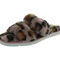 Pillar Faux Fur Slip On Slide Sandals