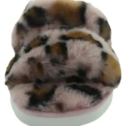 Pillar Faux Fur Slip On Slide Sandals