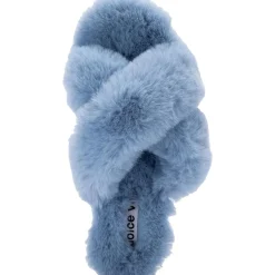 Pillar Faux Fur Slip On Slide Sandals