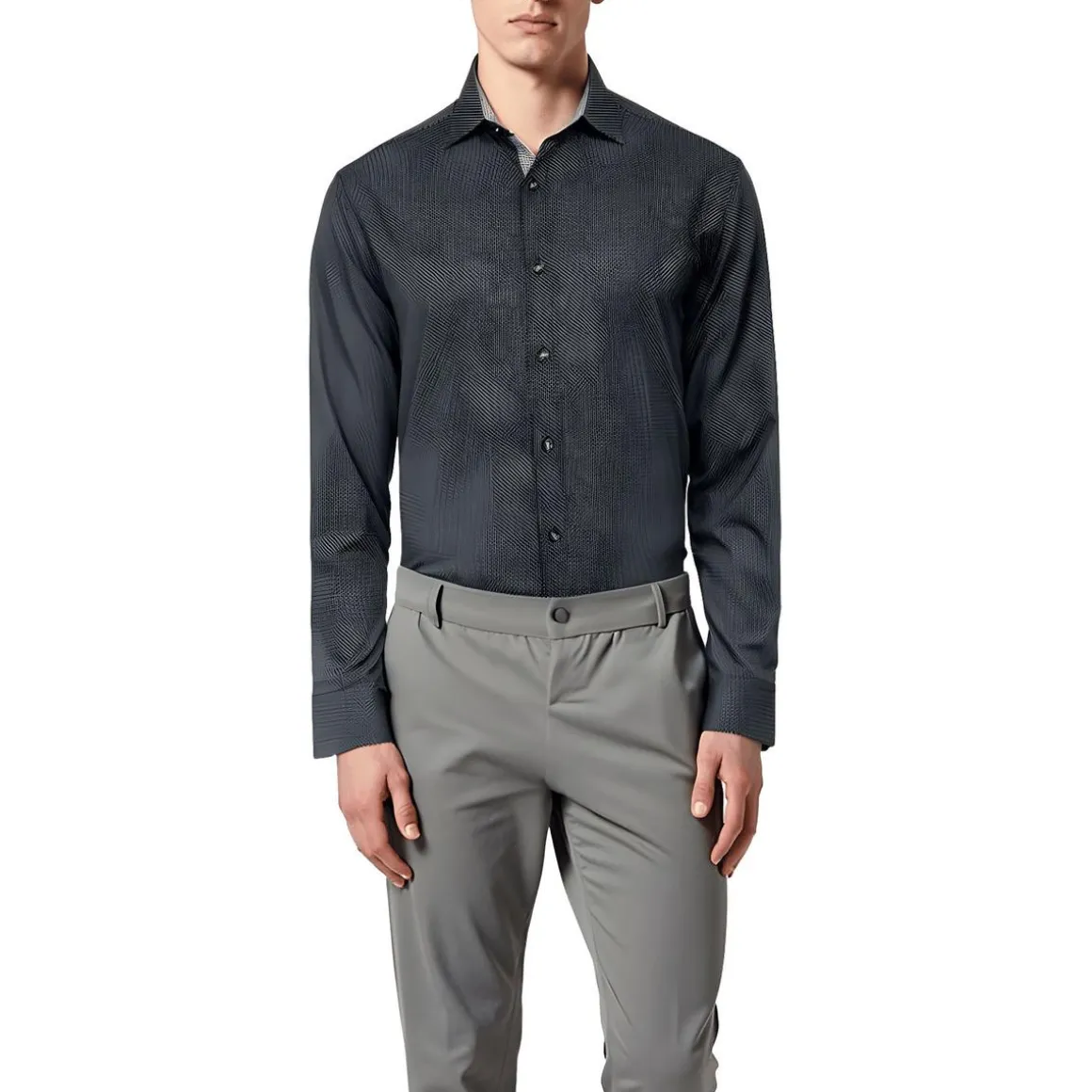 Pindot Button-Down Shirt