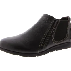 Pine Leather Ankle Booties