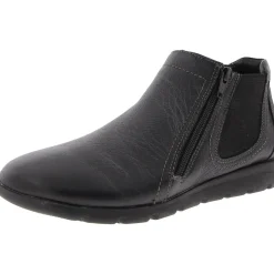 Pine Leather Ankle Booties