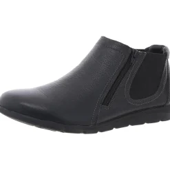 Pine Leather Ankle Booties