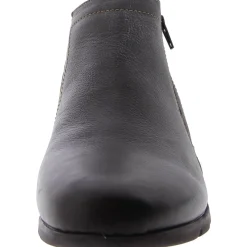 Pine Leather Ankle Booties