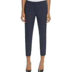 Pinstripe Stretch Ankle Pants