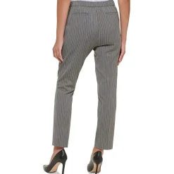Pinstripe Stretch Ankle Pants