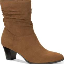 Piviee Faux Suede Zipper Ankle Boots