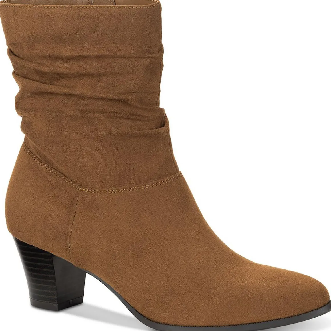 Piviee Faux Suede Zipper Ankle Boots