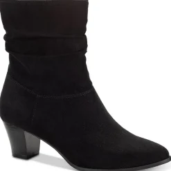 Piviee Faux Suede Zipper Ankle Boots