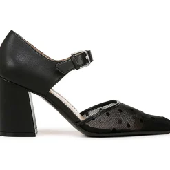 Pixie 2 Mesh Polka Dot Block Heels