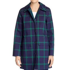 Plaid Collar Car Coat