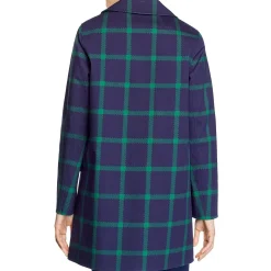 Plaid Collar Car Coat