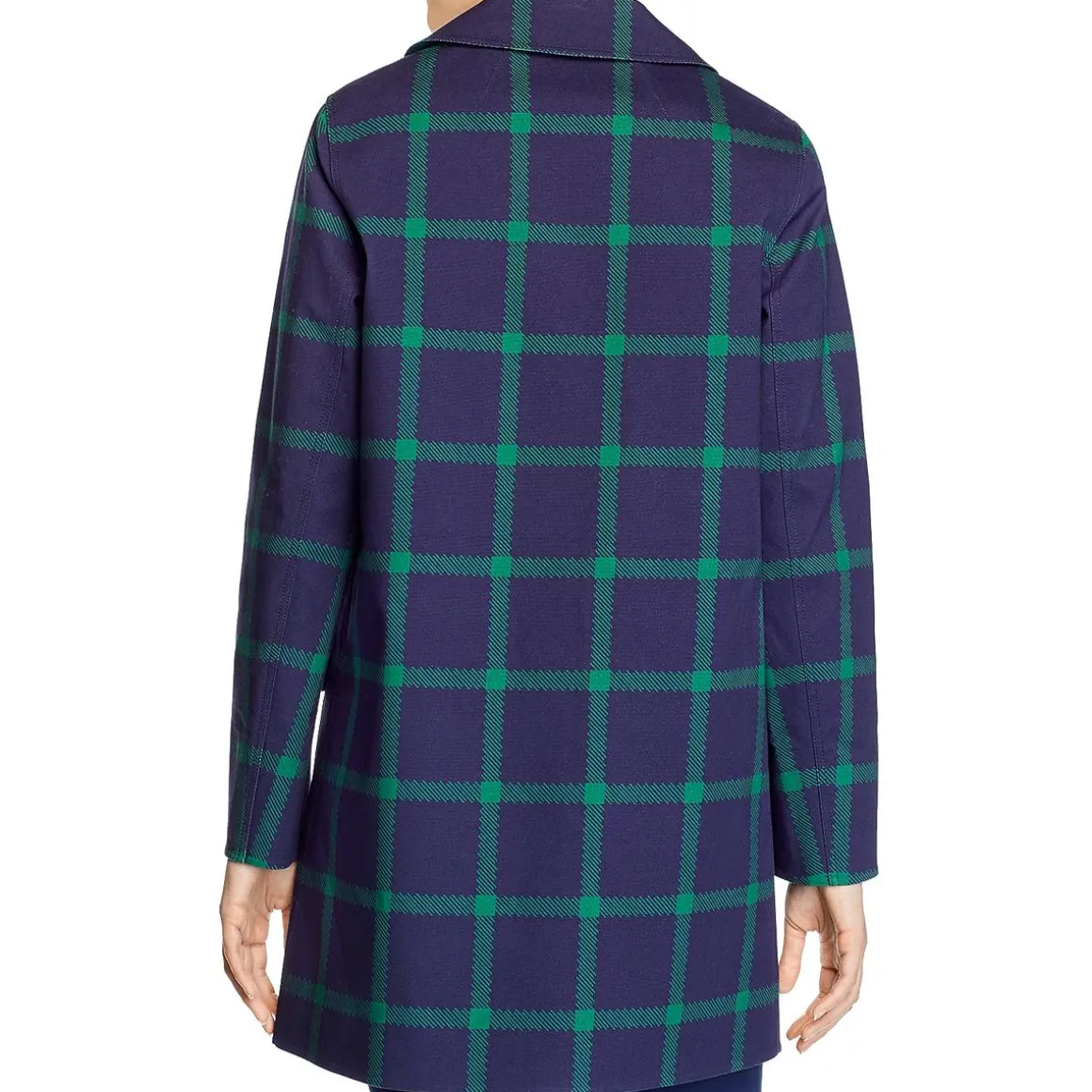 Plaid Collar Car Coat