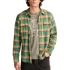 Plaid Cotton Button-Down Shirt