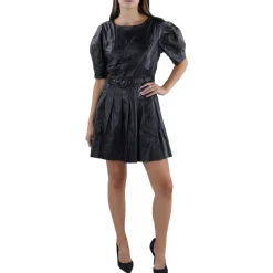 Pleated Above Knee Mini Dress