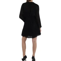 Pleated Above Knee Shift Dress